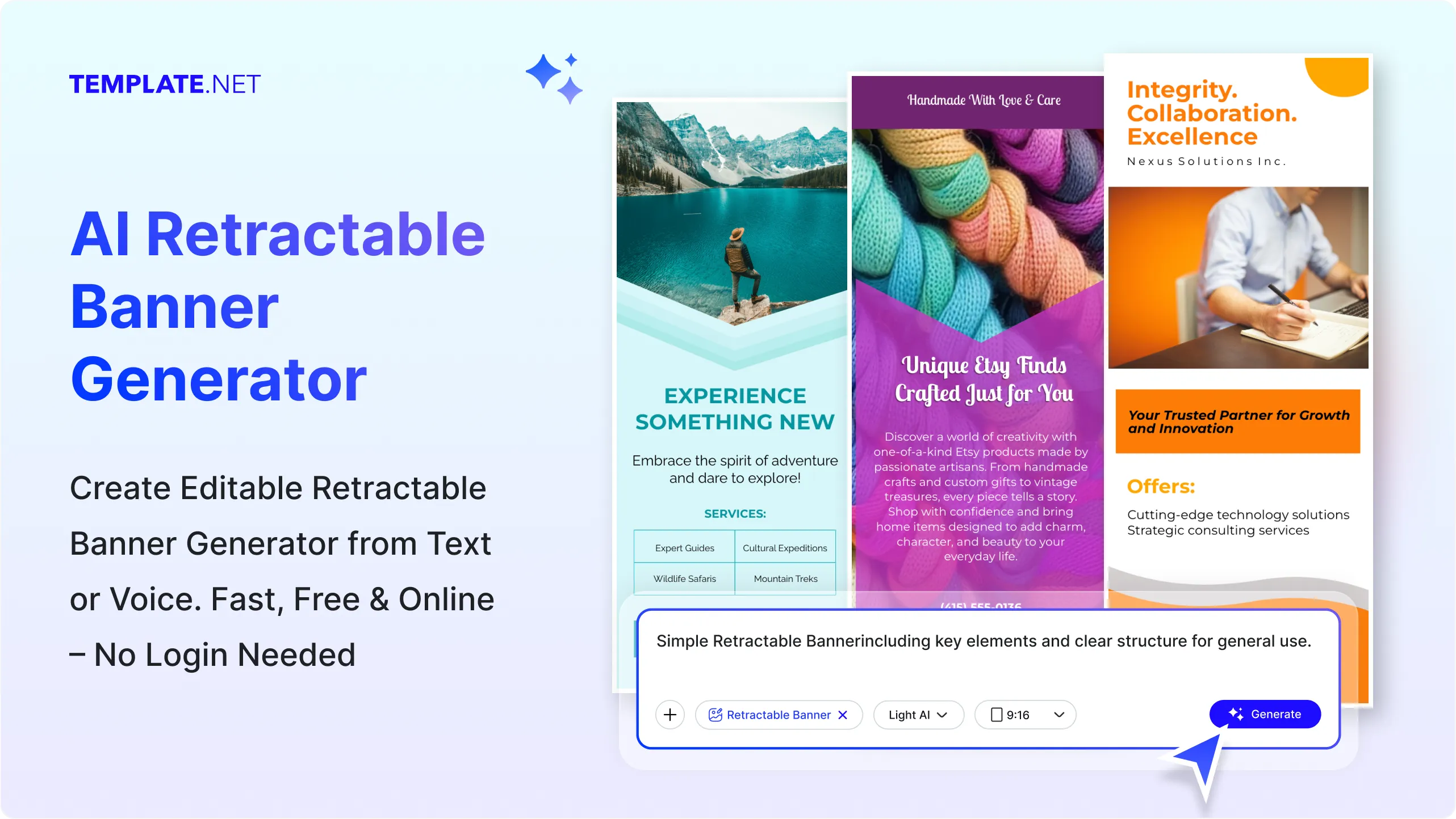 Free AI Retractable Banner Generator, Create Retractable Banner image Designs Online [ No Signup ]